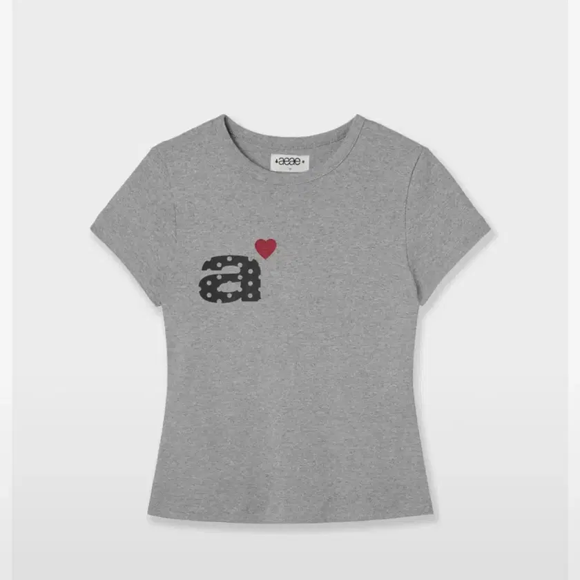 aeae DOT SMALL LETTER TEE MELANGE GREY on Bunjang Global Site.