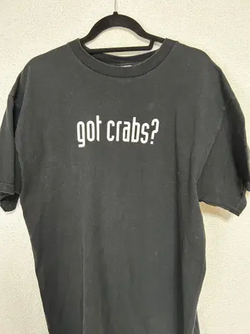 90s 멕시코제 got crabs 티셔츠 XL 블랙 패러디
