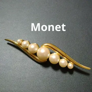 MONET 모네 브로치 빈티지 모조 진주 엘레강트