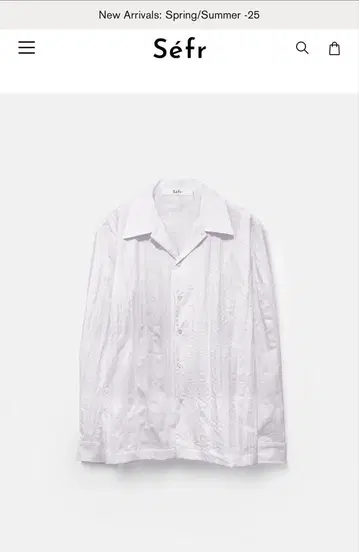 Sefr 25ss 자고 셔츠 XS