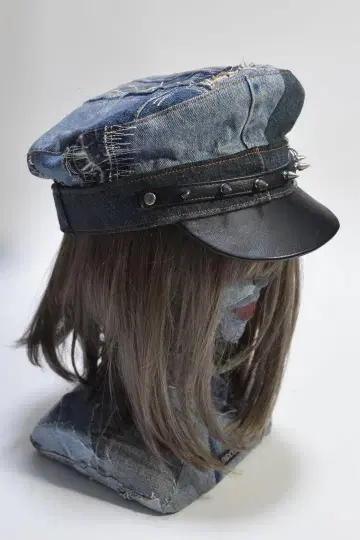 데님 패치워크의 제복 모자