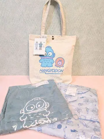 L 한교동 반팔 룸웨어 세트 산리오 아베일 토트백