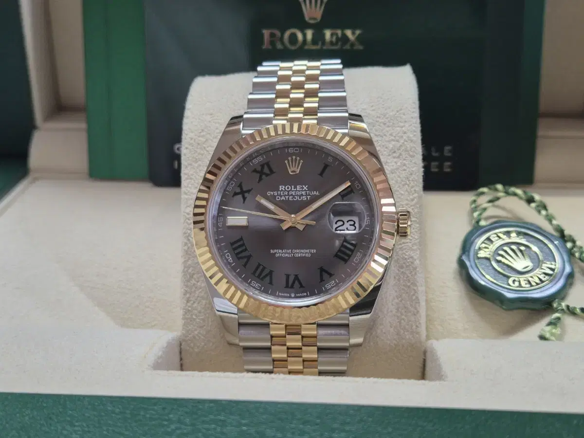 Rolex dey 저스트41미리 윔블던 콤비126333