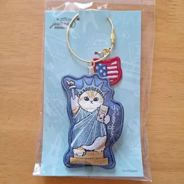 모프 샌드 모후모후 저니 자수 키링(자유의 여신 냥)