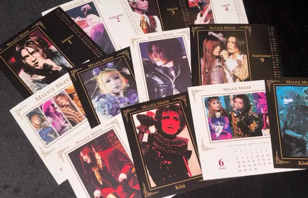 Malice Mizer 말리스 미제르 1999년 달력 각트 비주얼계