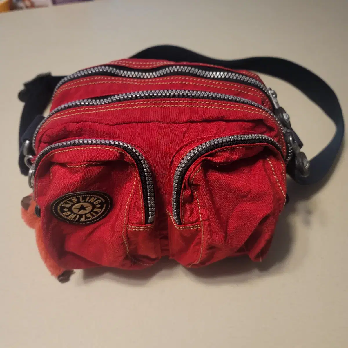 Kipling Crossbody Bag Red Collar
