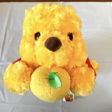 [미사용 새상품] 곰돌이 푸 봉제 인형 티슈 케이스 (유자 푸)
