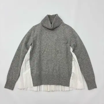 사카이 백 플리츠 타르 넥 니트 도킹 사이즈 1