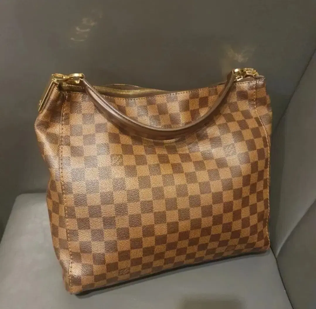 Louis Vuitton 다미에 에벤 캔버스 포토벨로 PM 호보 숄더백