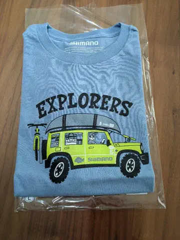 시마노 그래픽 코튼 티셔츠 EXPLORERS L 사이즈