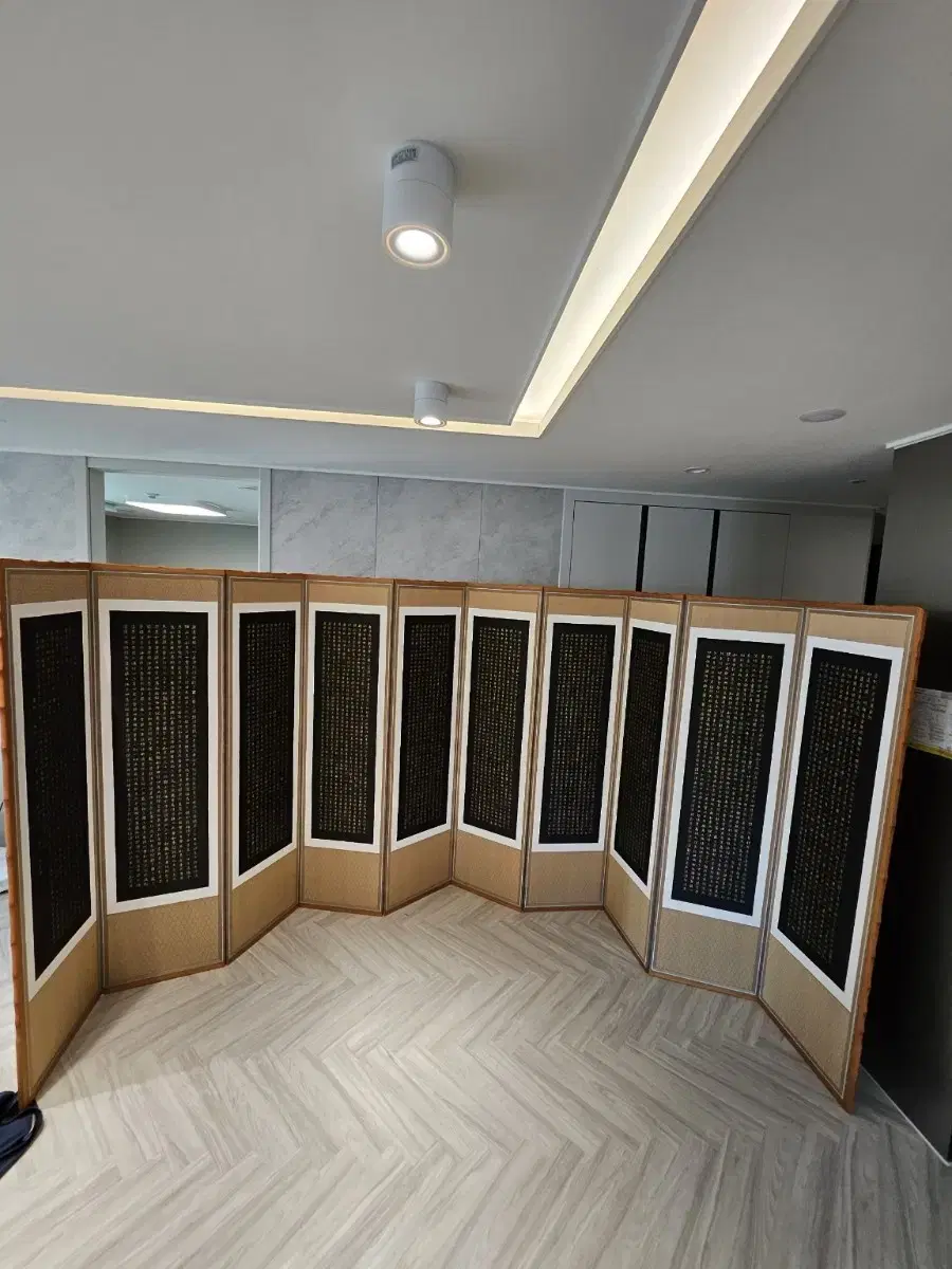 Vahn Yasim Sutra Cheonsu Sutra Keum Sutra Keum Powder Manuscript 10 Width Folding Screen