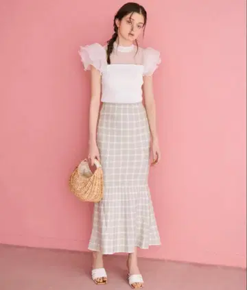 eimy istoire 셰퍼드 체크 머메이드 스커트