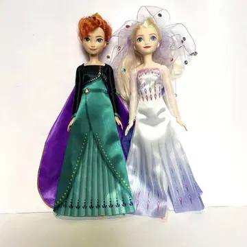 안나와 눈의 여왕 안나 엘사 2체 인형 세트 디즈니 FROZEN