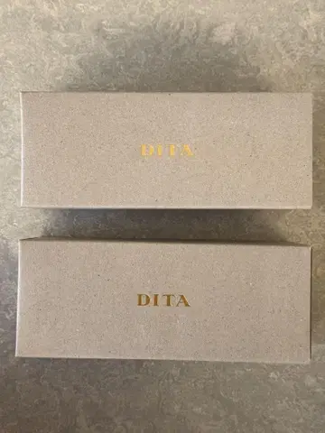 [2개 세트 판매] DITA 그레이 가죽 안경 케이스