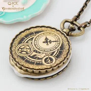Q-Pot. GRANBLUE FANTASY 루 오 회중시계 목걸이