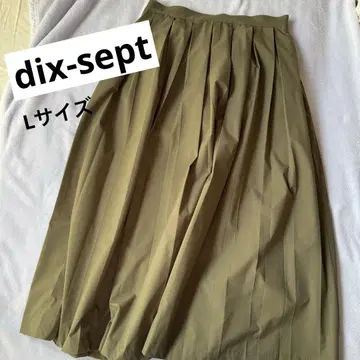 dix-sept 디세트 L 11 스커트 카키 모양 기억 주름 없음