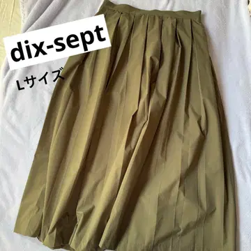dix-sept 디세트 L 11 스커트 카키 모양 기억 주름 없음