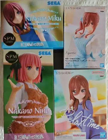5등분의 신부 나카노 미쿠 외 피규어 4종 세트 미개봉 새상품