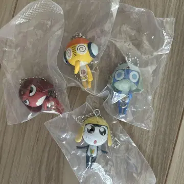 개구리 중사 케로로 가챠가챠 볼 체인 스트랩 4개 세트