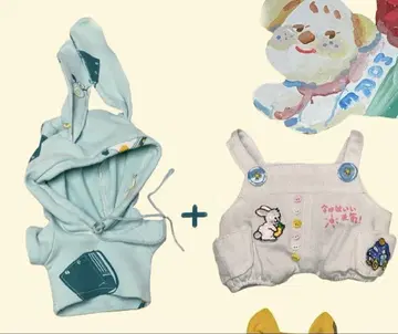 봉제 인형 의류 봉제 옷 갈아입기 티셔츠 + 청바지 세트 20cm