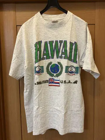 SOF Tee. Hawaii 프린트 티셔츠 그레이 USA 레트로