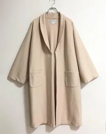 몽블랑 롱 코트 베이지 체스터 코트 a4473