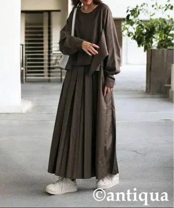 안티카 antiqua 아지메 레이어드 스타일 원피스