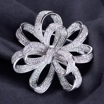 스와로브스키 브로치 크리스탈 까멜리아 코사지 결혼식 어머니의 날