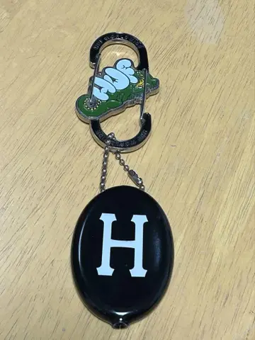 HUF 카라비너 키링 그린 화이트