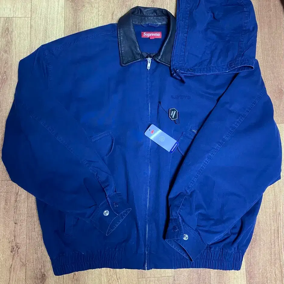 Navy Supreme Utility Jacket SUPREME 슈프림 Supreme Leather Collar