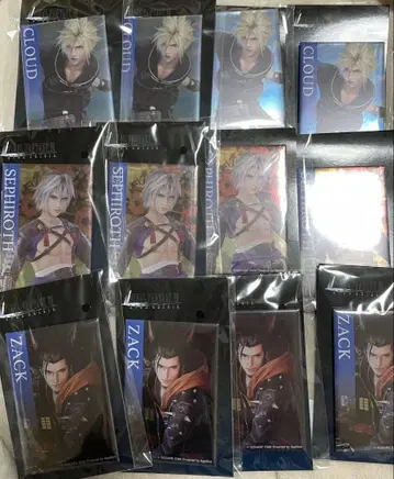 FF7EC 에바쿠라 복권 클라우드, 세피로스, 자크 캔뱃지 & 키링