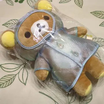 리락쿠마 비가 그치고 맑아지는 레인코트 봉제 인형