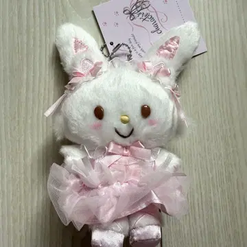 산리오 위시미 멜짱 멜짱 화이트 고양이 발레리나 봉제 인형 스트랩