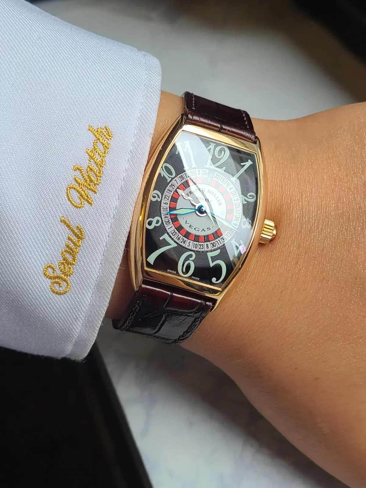 [Genuine] Franck Muller Vegas Complication Black Edition 18K Rose Gold