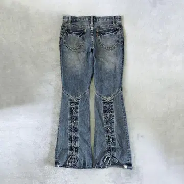 TORNADO MART 레이스업 플레어 데님 Y2K