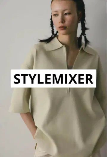 STYLEMIXER 스타일 믹서 하프 지퍼 니트 폴로 반팔