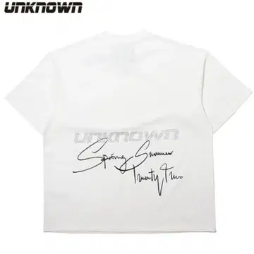 unknown 화이트 티셔츠 큐빅