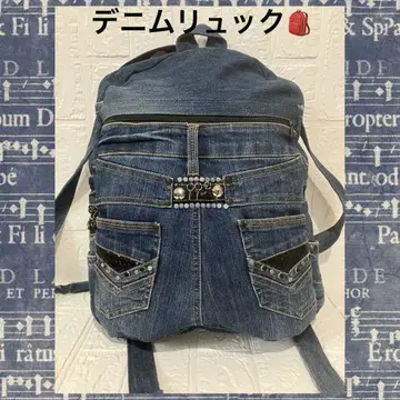 모리 걸 Y2 데님 백팩 브라운 페어리 그런지 헤이세이 레트로 갸루