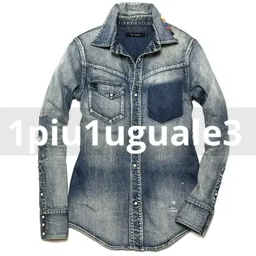 정가 5만 1piu1uguale3 레인보우 웨스턴 데님 셔츠 III