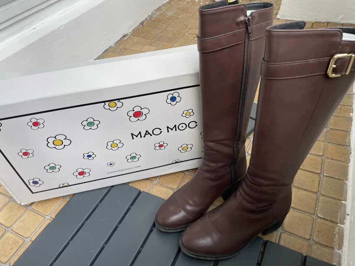 MAC MOC(마크모크) Long Boots Jayden Brown 235 (New Quality)