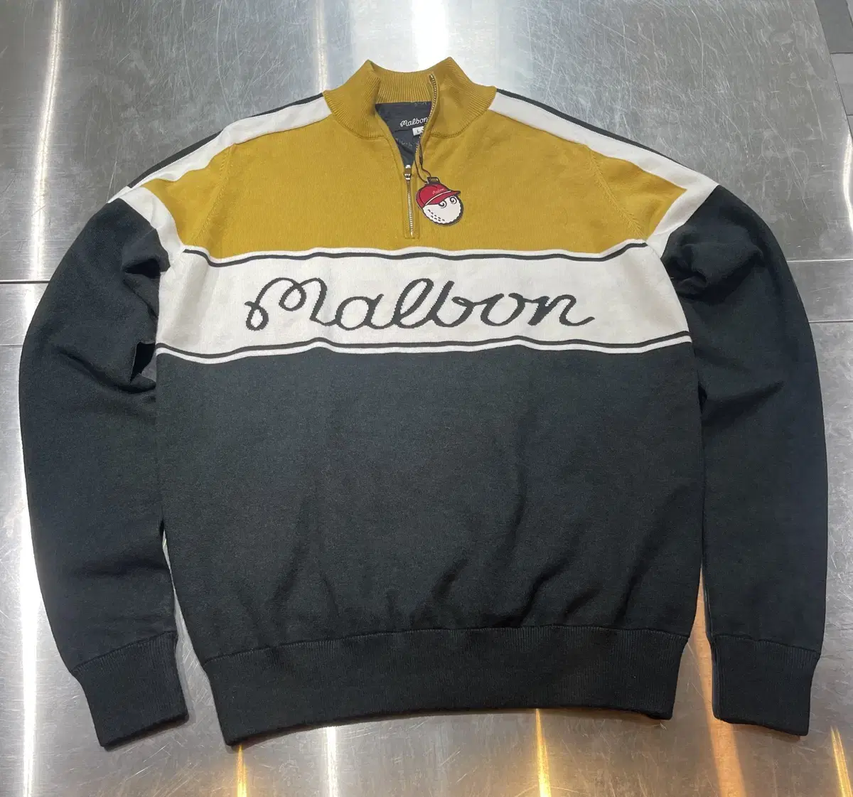 Malvern Golf Zip Up Windproof Knit L New