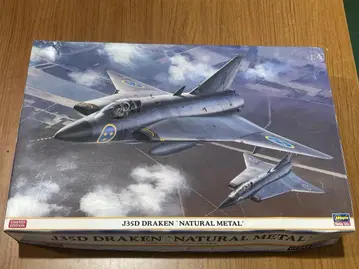 미사용품 하세가와 1/48 J35D DRAKEN 내추럴 메탈