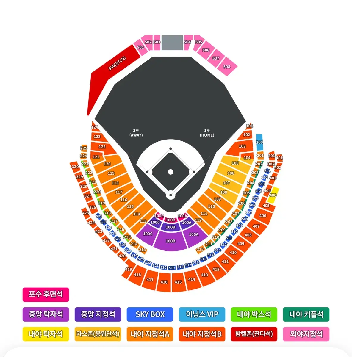 4월 30일 한화 vs LG 중앙탁자석 100B구역 26열 2연석 명당