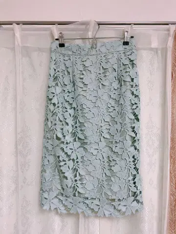 저스길리티 레이스 타이트 스커트 민트 그린 사이즈 2