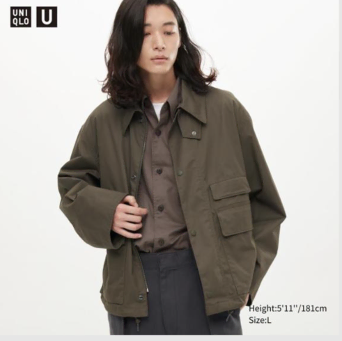 유니클로 르메르 유틸리트 쇼트 블루종 자켓 xl