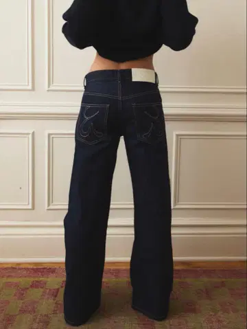 GLOWNY 901 LOW-RISE WIDE LEG JEANS 데님