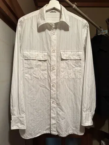 AURALEE 20ss 이세탄 한정판 모델 CPO 셔츠 Size:3