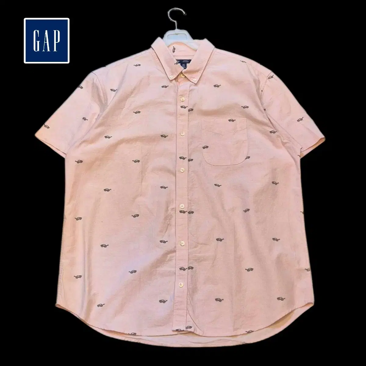(XL)갭 핑크 썬글라스나염 반팔셔츠