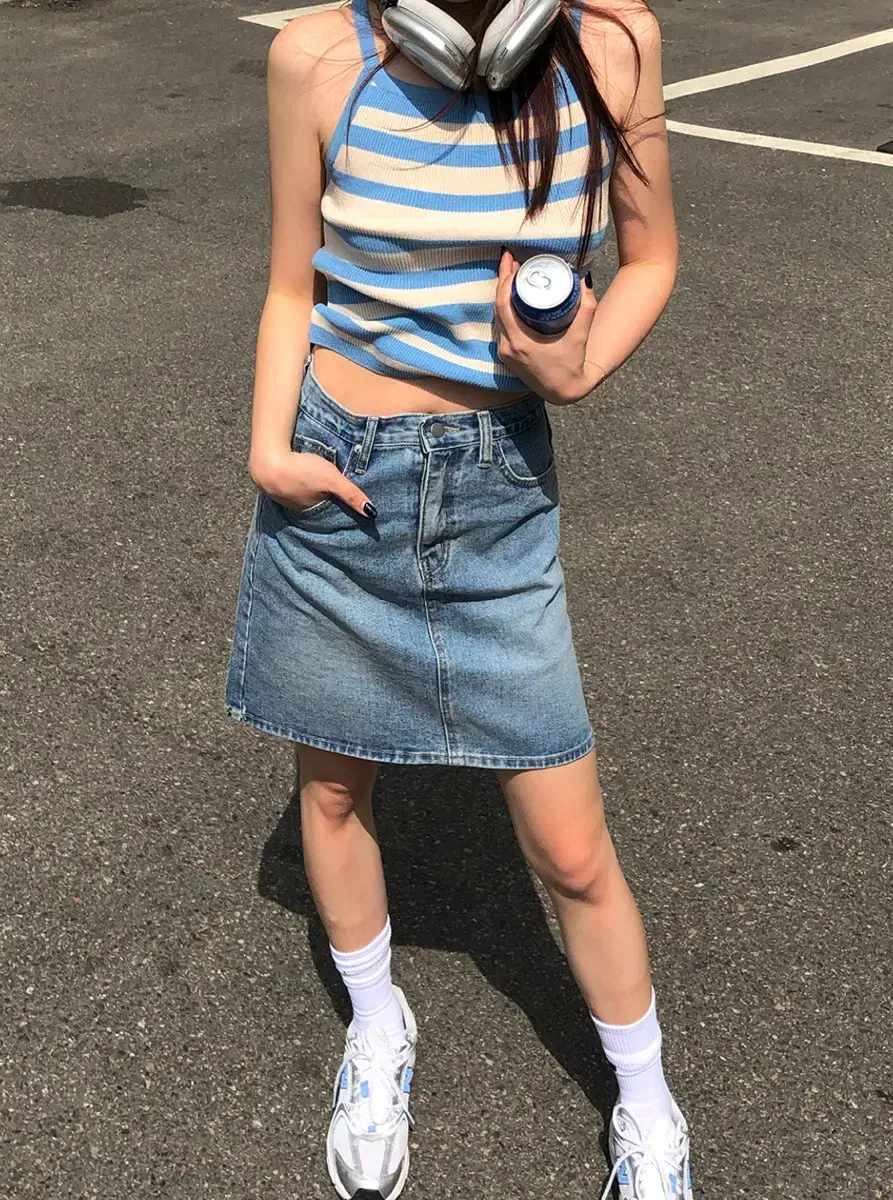Boot Denim A-Line Skirt Midi Mini Skirt Black Up Rit Kim Dailijou Ake