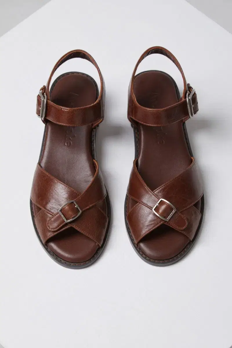 ArchiveApple strap sandals brown 240 brand new
